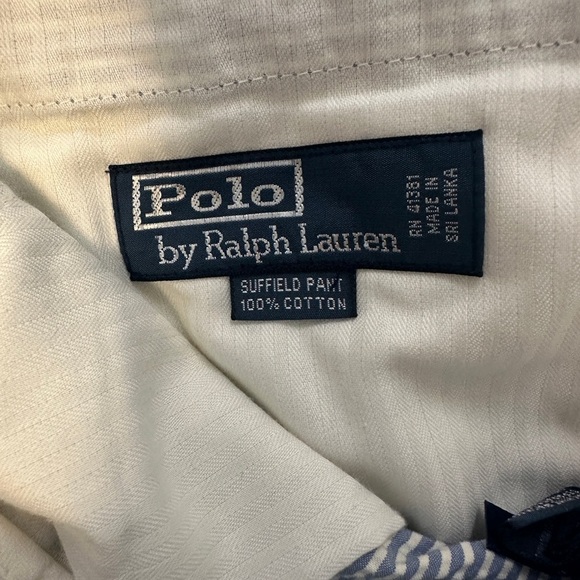 Polo Ralph Lauren Suffield Pant Seersucker 35/32 Blue White - Picture 7 of 10